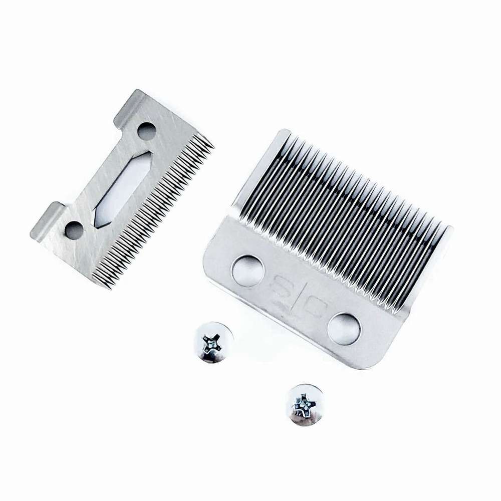 StyleCraft REPLACEMENT STAINLESS STEEL FIXED TAPER CLIPPER BLADE WITH CERAMIC MOVING BLADE SET