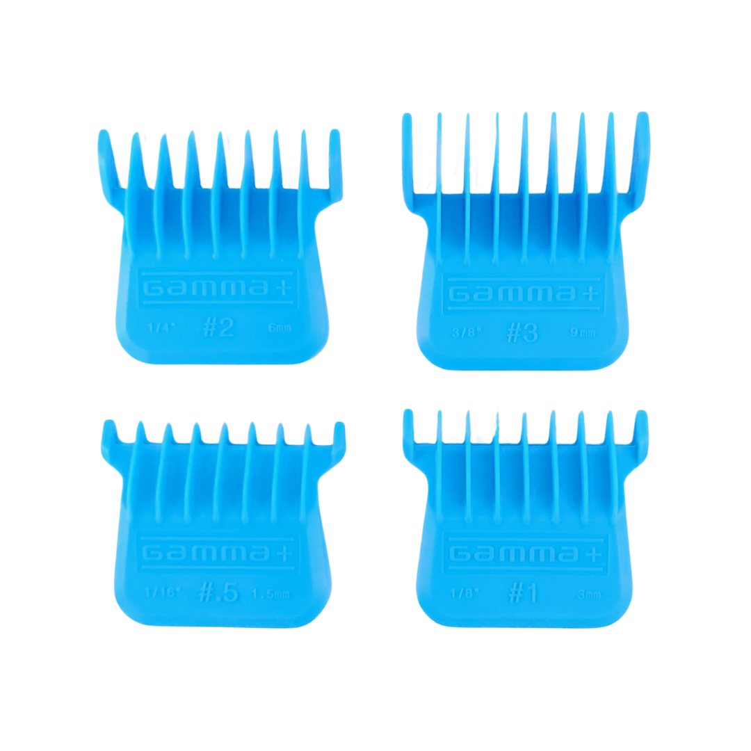 Gamma+ Professional Wide Magnetic Trimmer Blade Guards - Blue