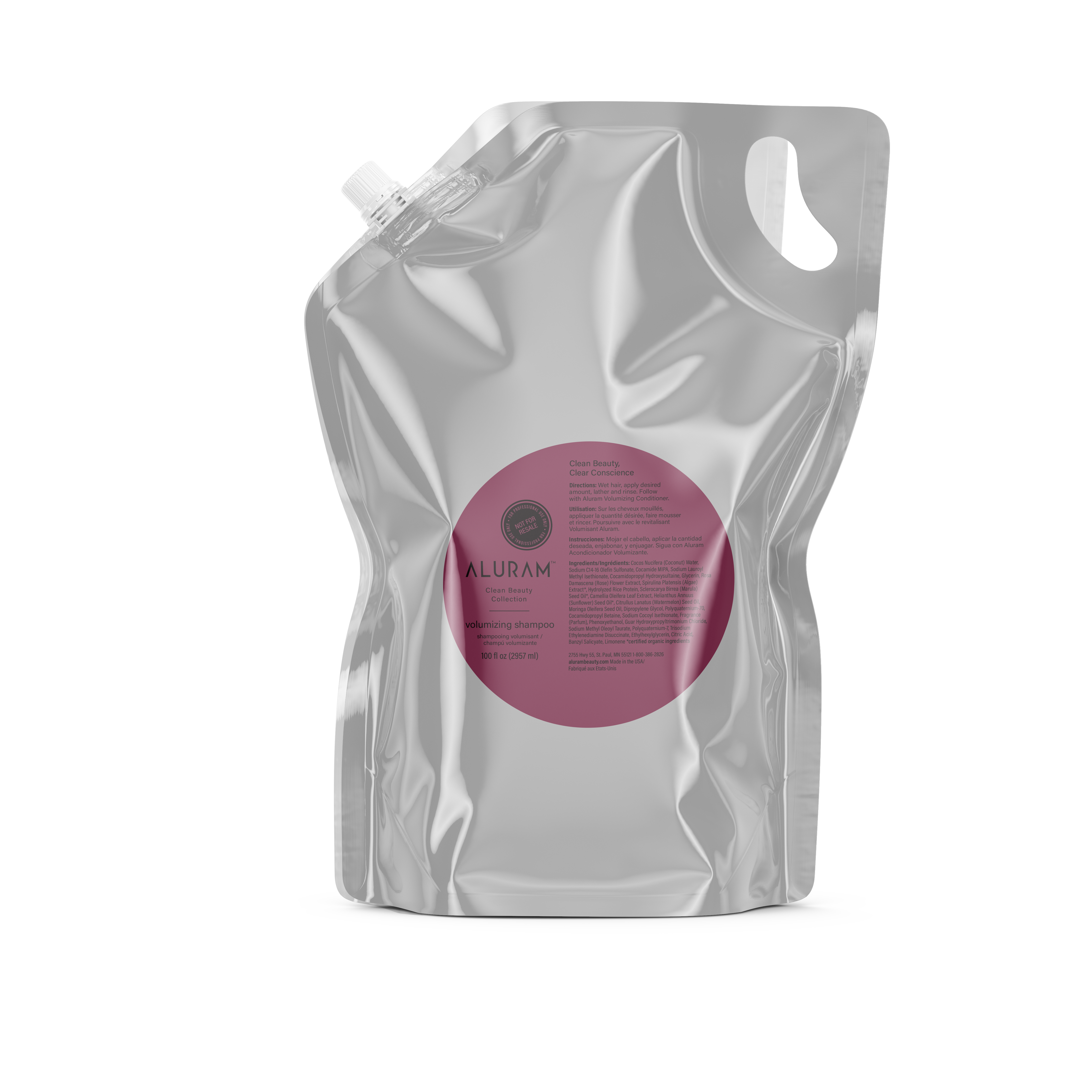 Aluram Volumizing Shampoo 100 Oz Refill Bag.