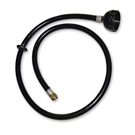 Plastic Salon Black Shampoo Spray Hose with 1/4 inch compression fittings.