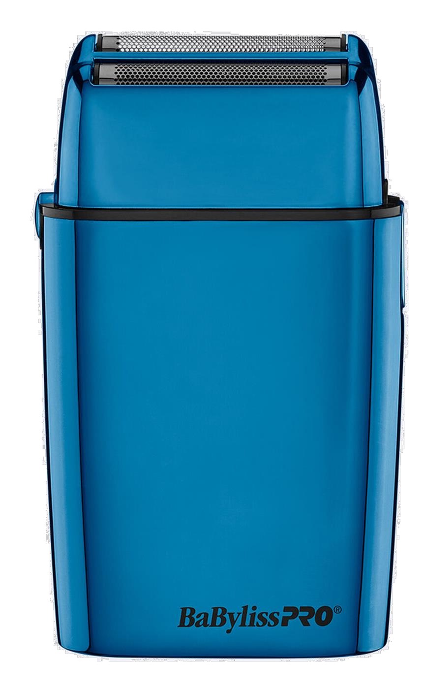 BaBylissPRO BLUE Double Foil Shaver - For Extra-Close Shave On Face, Neck, and Hairline - FXFS2BL