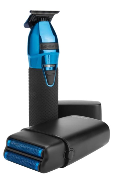 BABYLISSPRO LIMITEDFX BLACK and BLUE TRIMMER AND DOUBLE-FOIL SHAVER PRE-PACK