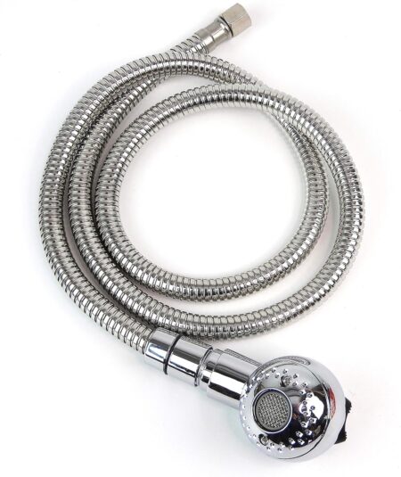 Plastic Salon Metal Shampoo Spray Hose with 1/2 inch compression fittings.